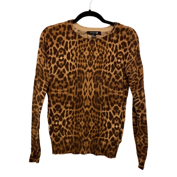 Forever 21 cheetah print pullover sweater - Picture 1 of 5